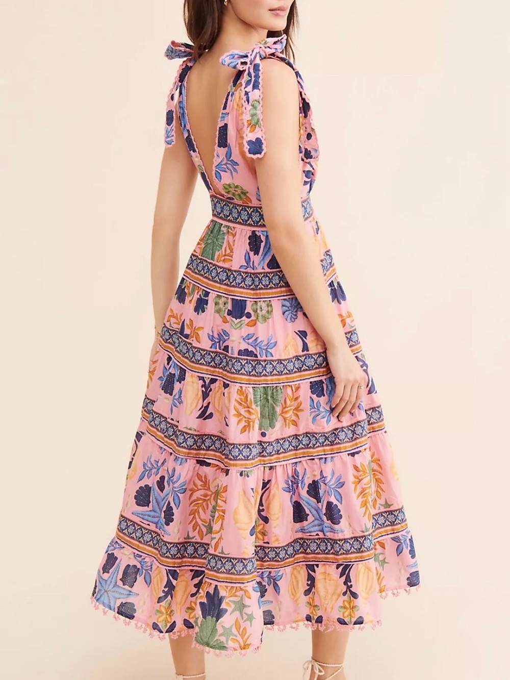 FARM Rio Seashell Tapestry Midi Dress - Picture 3 of 3